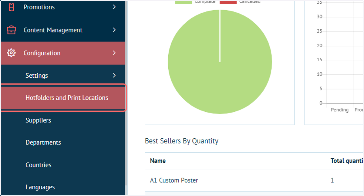 Click on Hotfolders and Print Locations