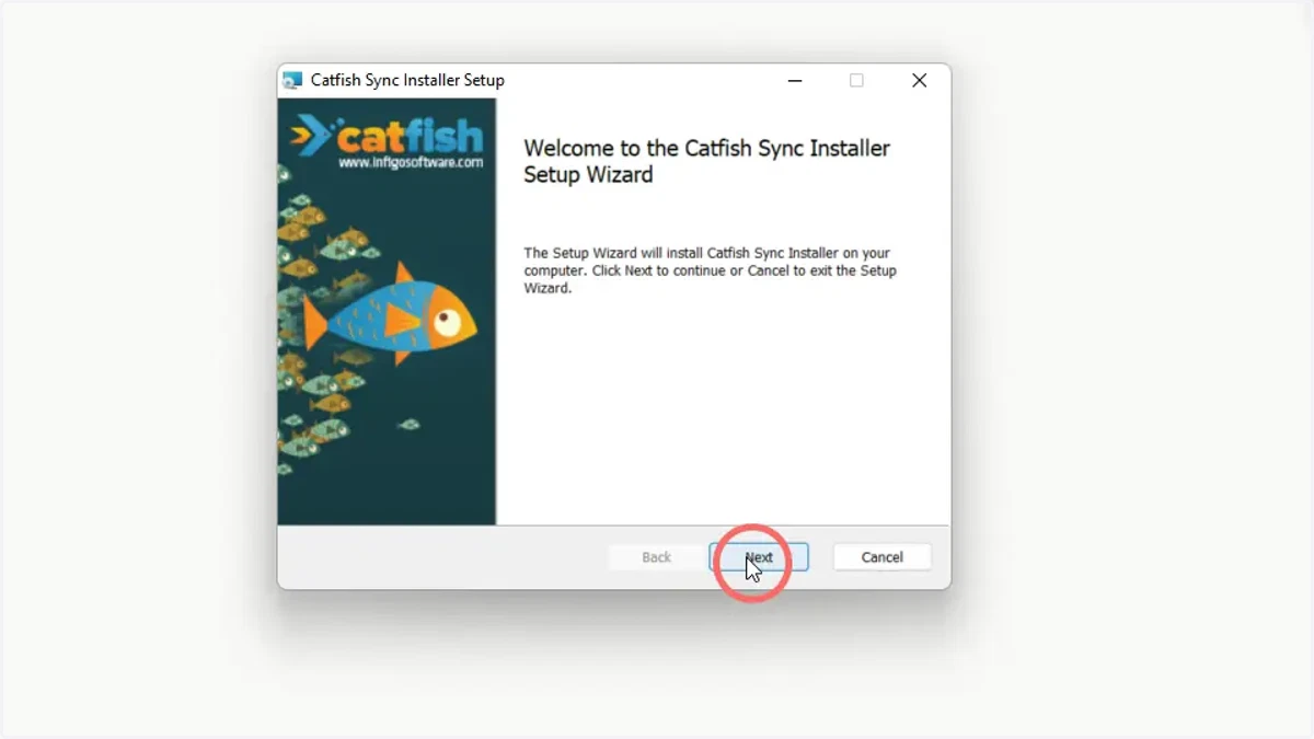 Click Next on the installer