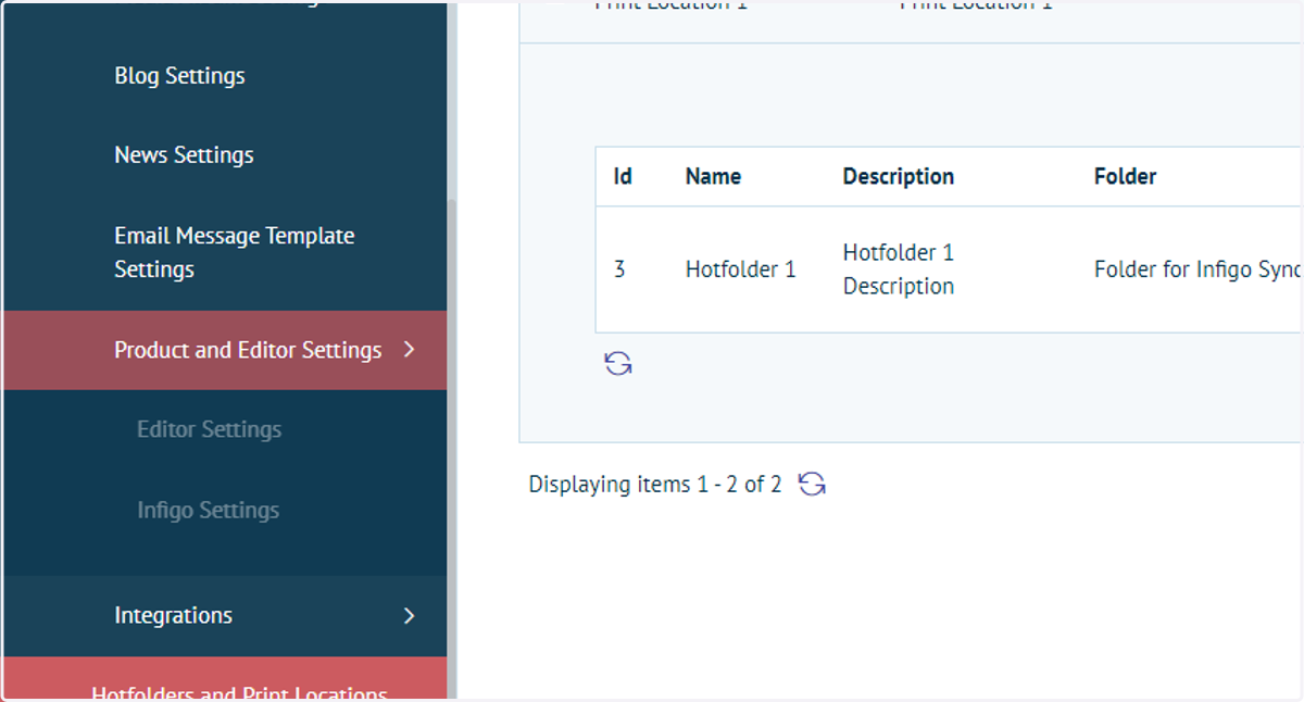 Click on Product and Editor Settings