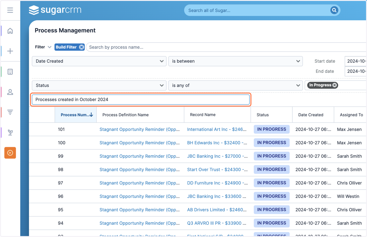 Use the 'Enter new filter name...' field and give your filter a name
