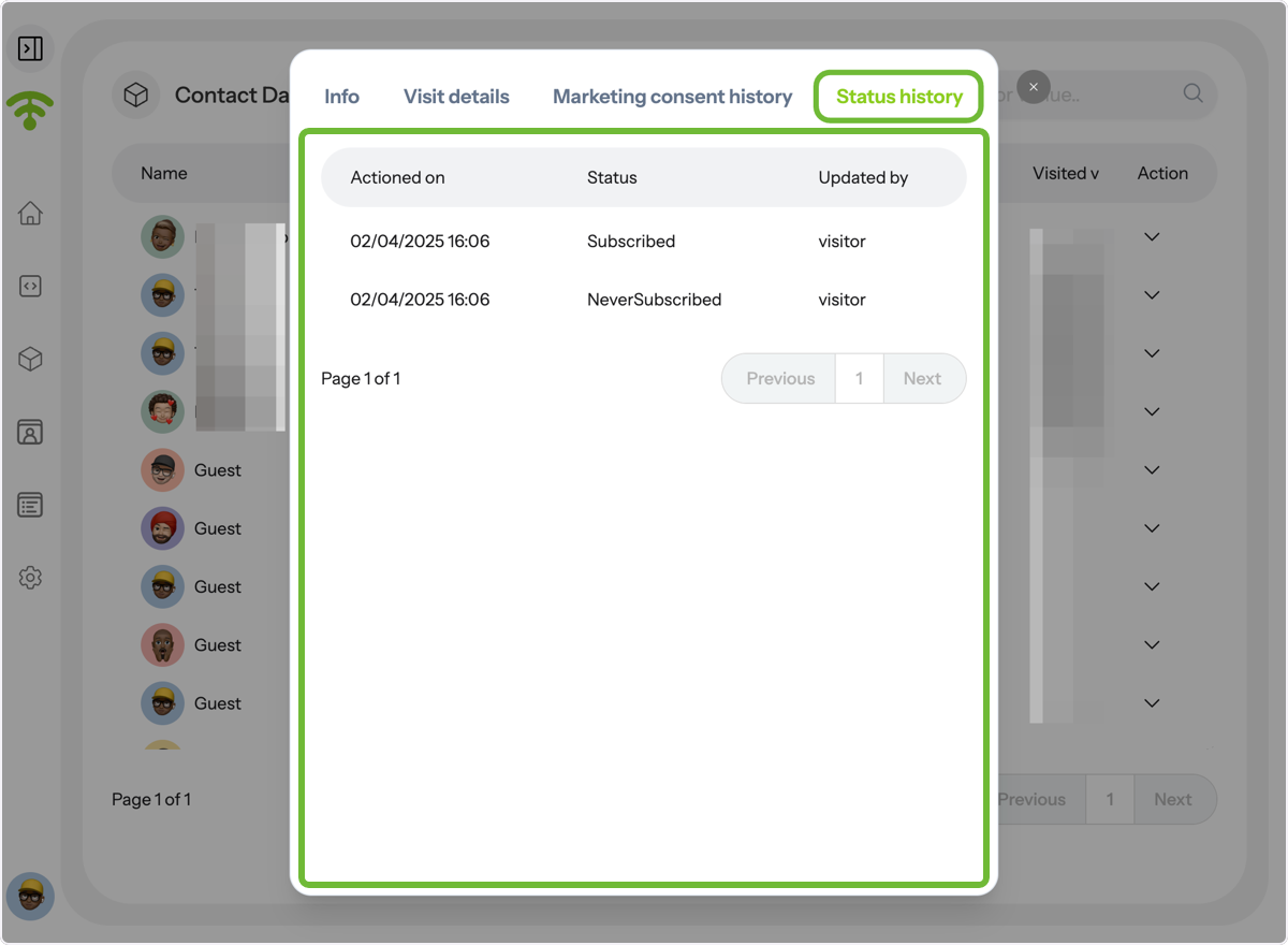 Check Subscription Status History
