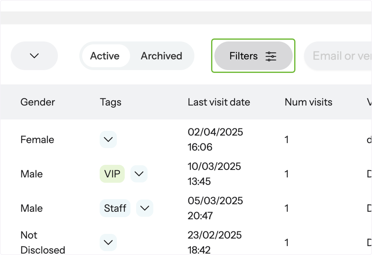 Use Filters to Narrow Down Contacts