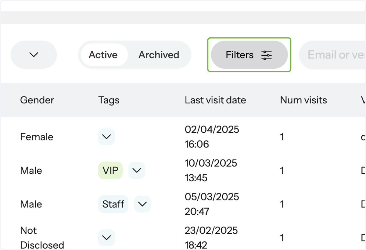 Use Filters to Narrow Down Contacts