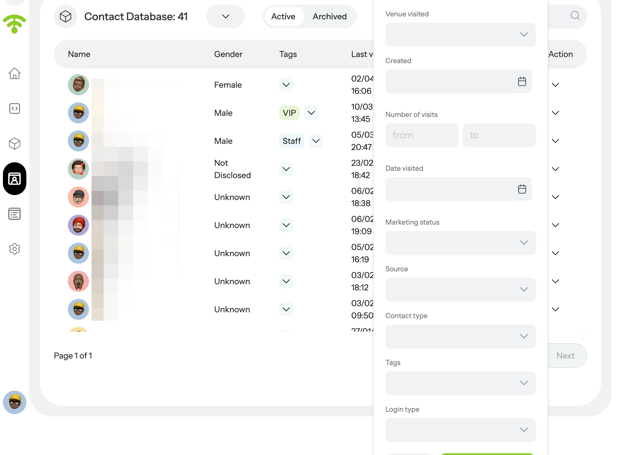 Filter by Key Visitor Attributes