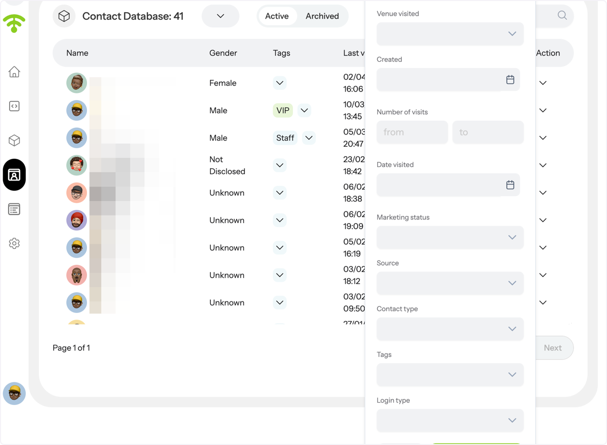 Filter by Key Visitor Attributes