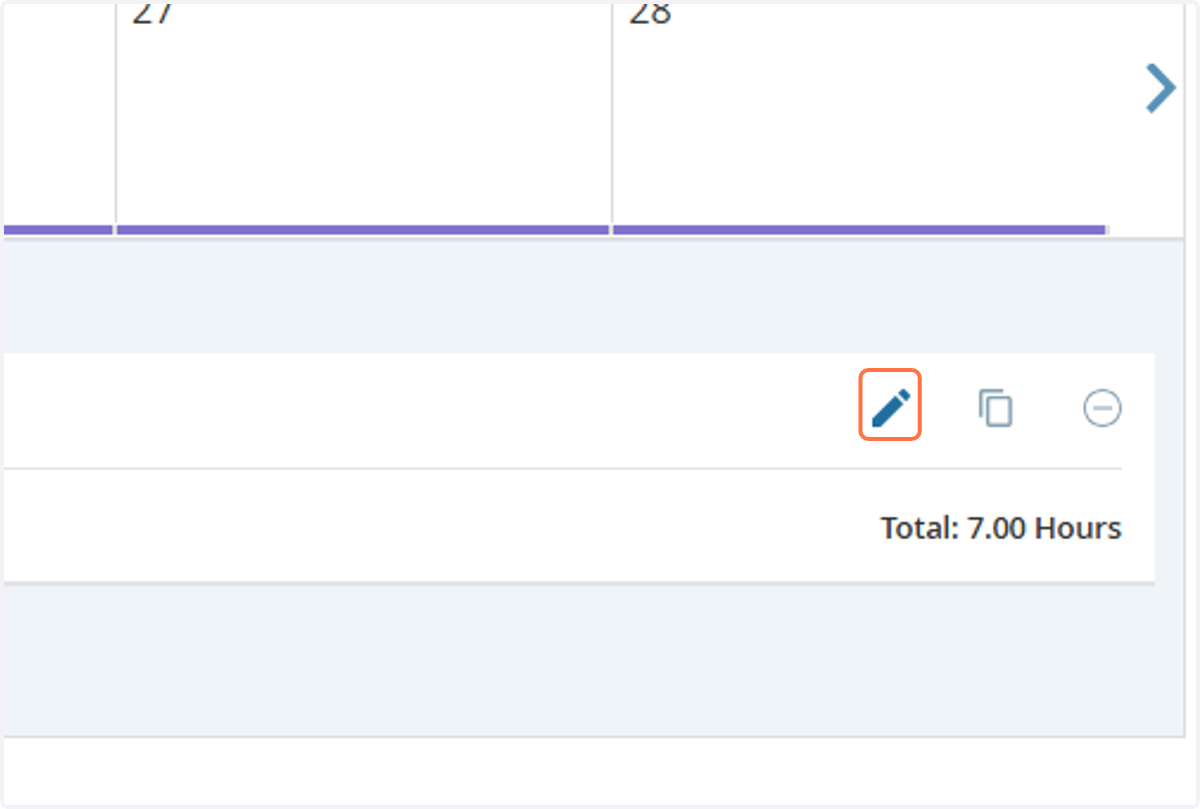 To edit that day, click on "Edit."