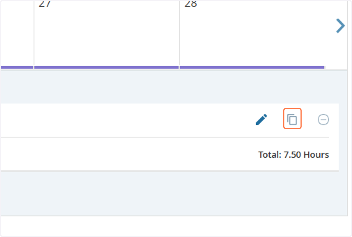 Now, let's copy that day to the entire week. Click on "Copy."