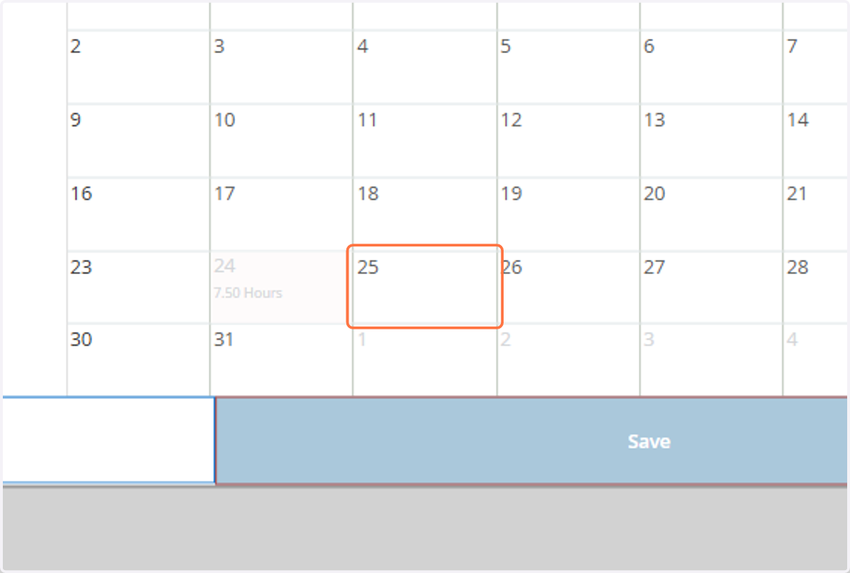 Click on 25