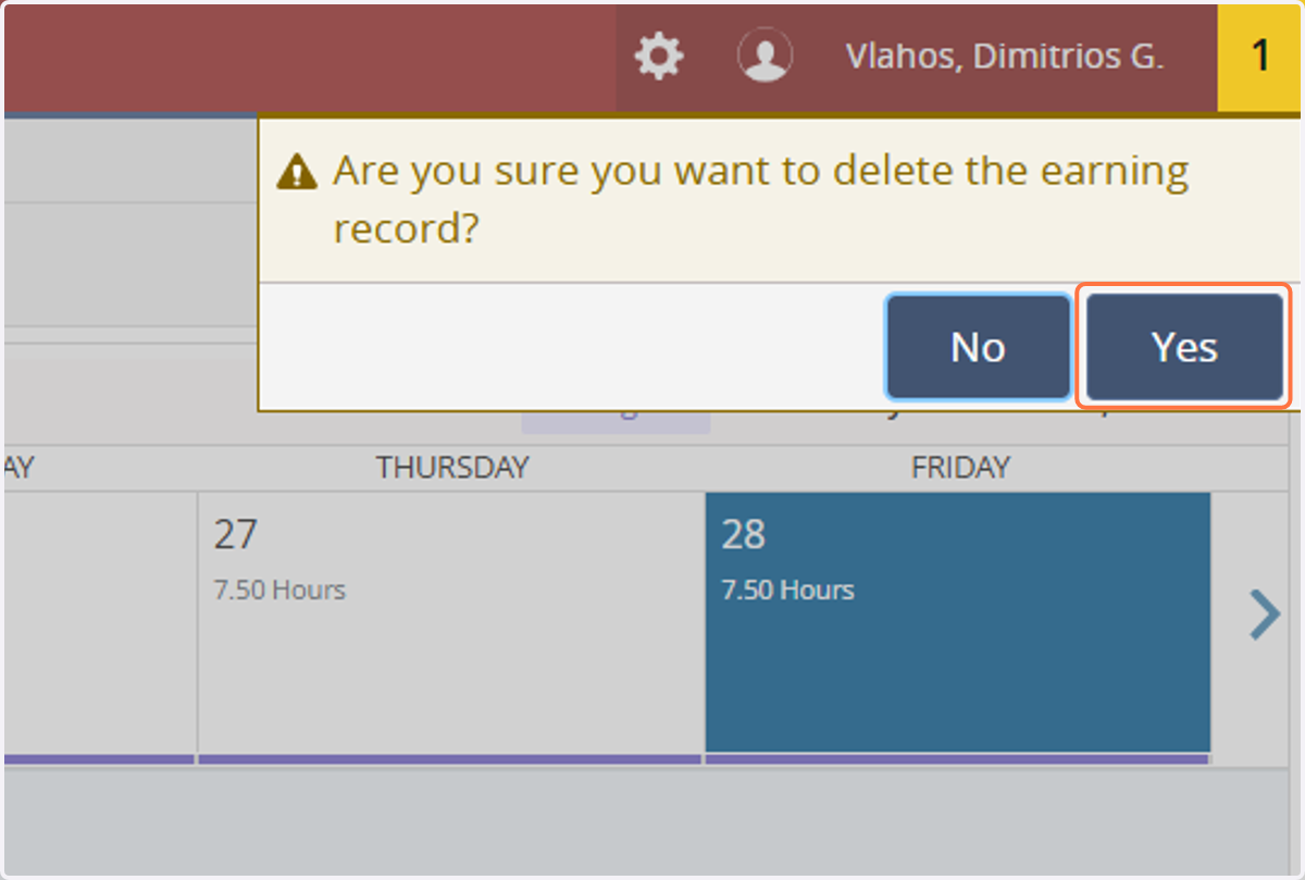 Click on Yes