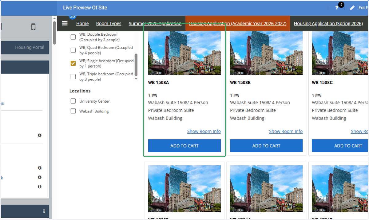 Find the suite that you want to live in with your room/suitemates