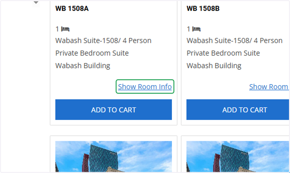 Click Show Room Info: Will show you if anyone has already placed themselves in the room or if it is a vacant space.