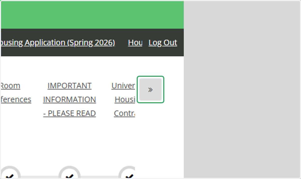 Scroll using the arrow at the top right hand corner to find the Room Selection Timeslot page