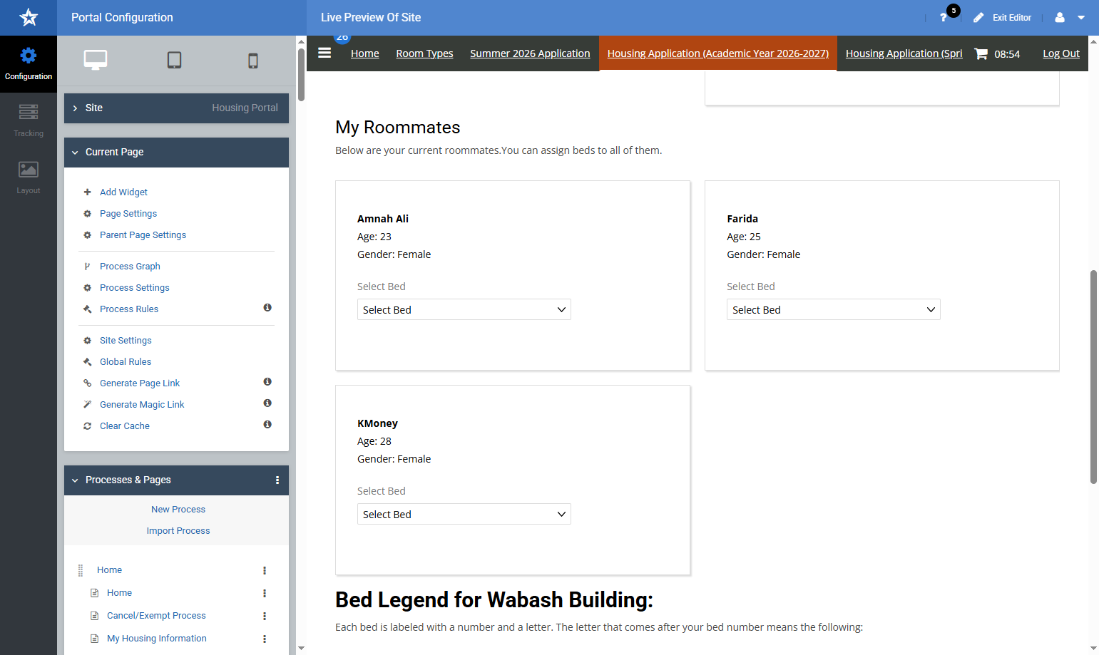 Complete the placement process for the remainder of your room/suitemates