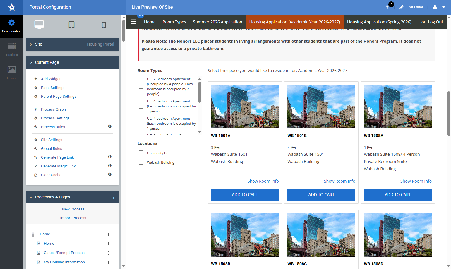 There is a filter for Room Types. Use this to narrow down the room options.