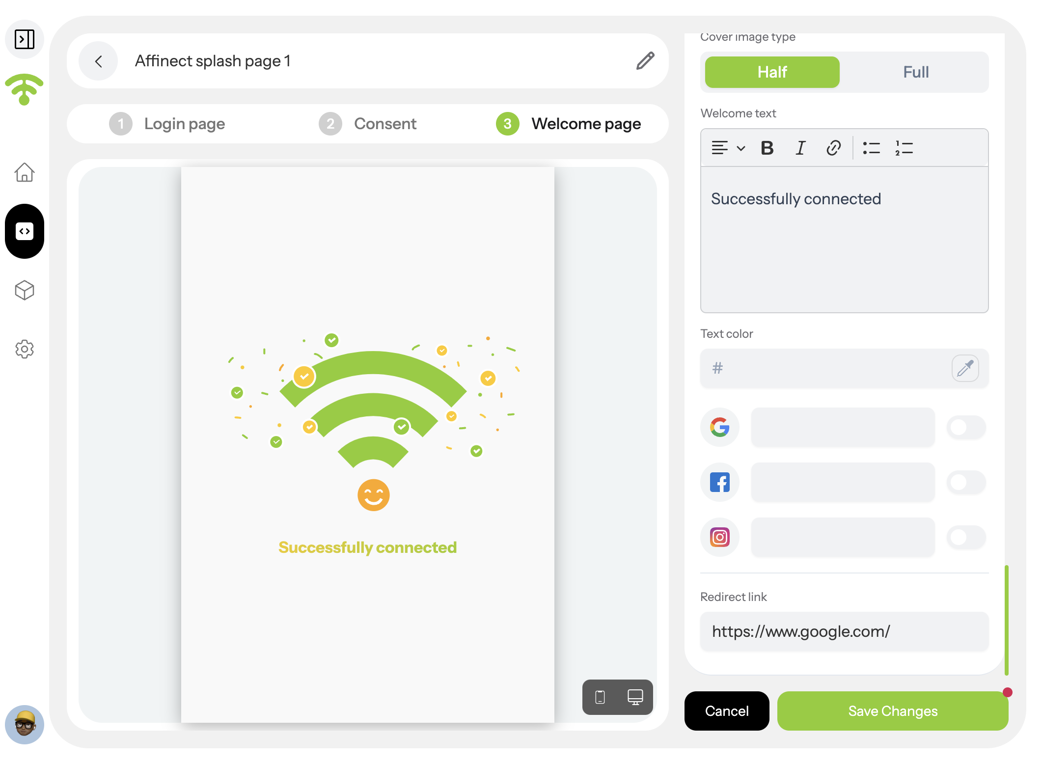 Click on the mobile and desktop icons right beside the settings.