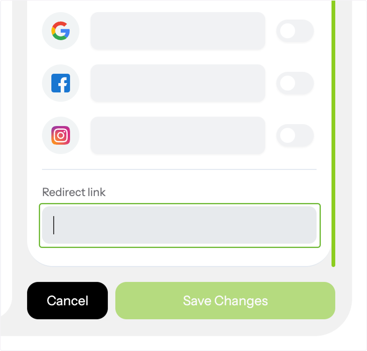 Click on the Redirect link.