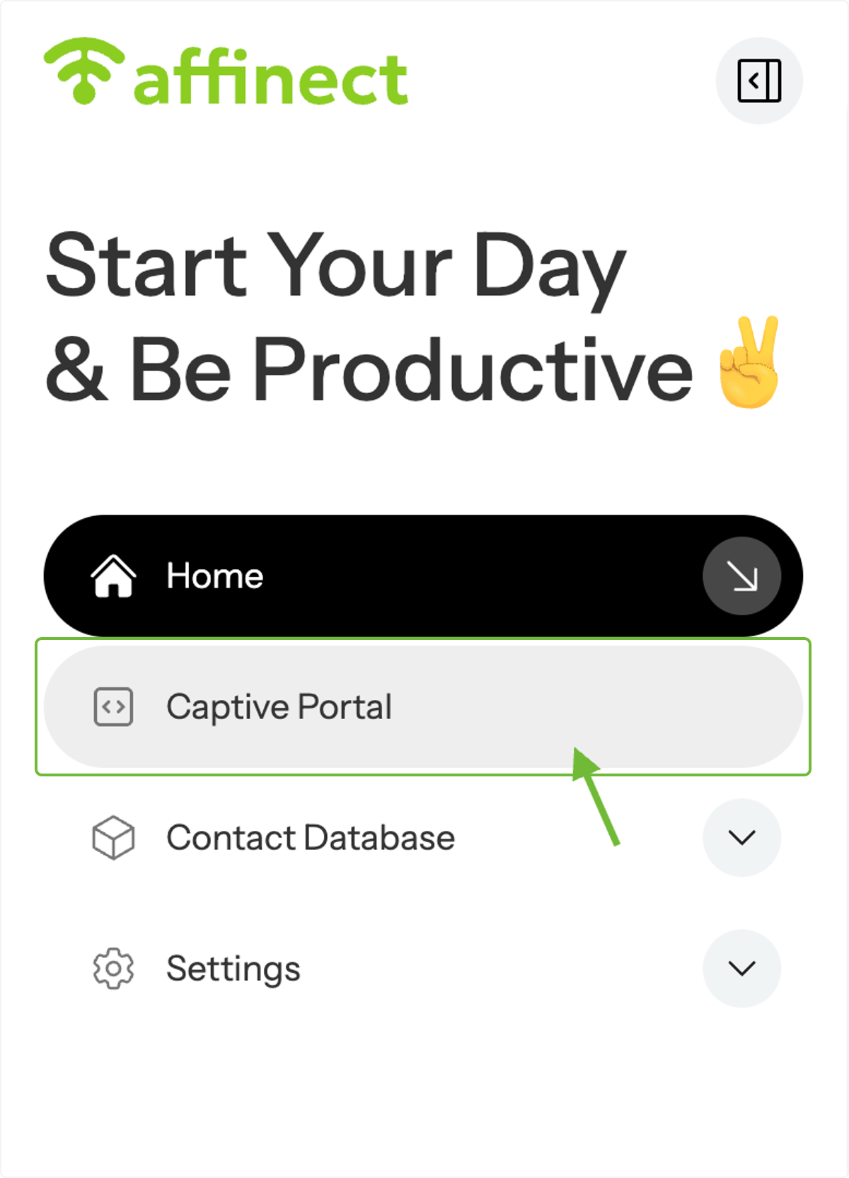Click on Captive Portal.