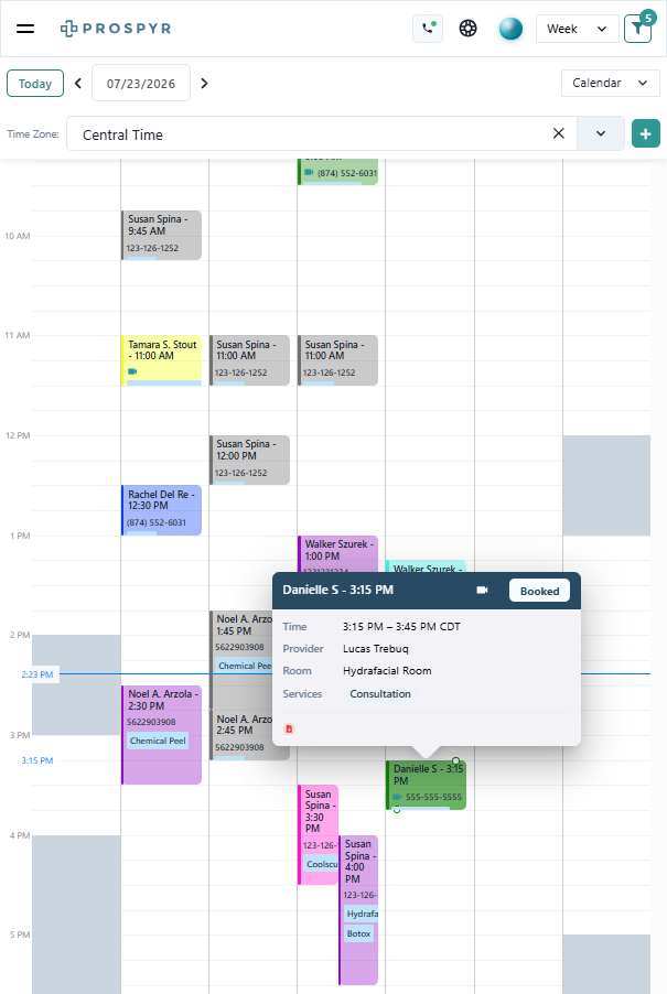 If you need to claw back a deposit, click on the affected appointment from the schedule