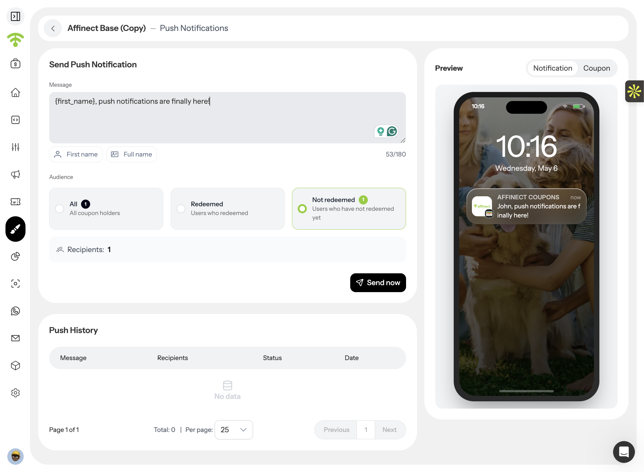 View Notification History