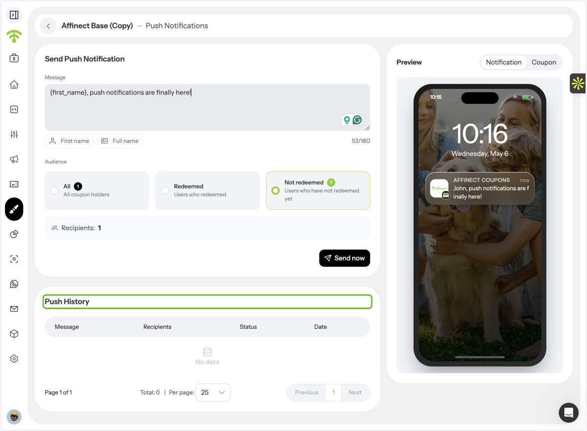 View Notification History
