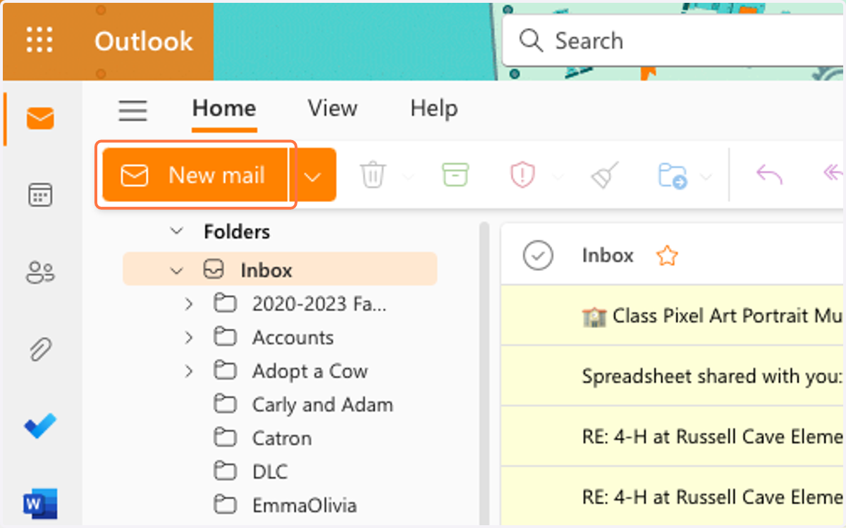 Click on New mail