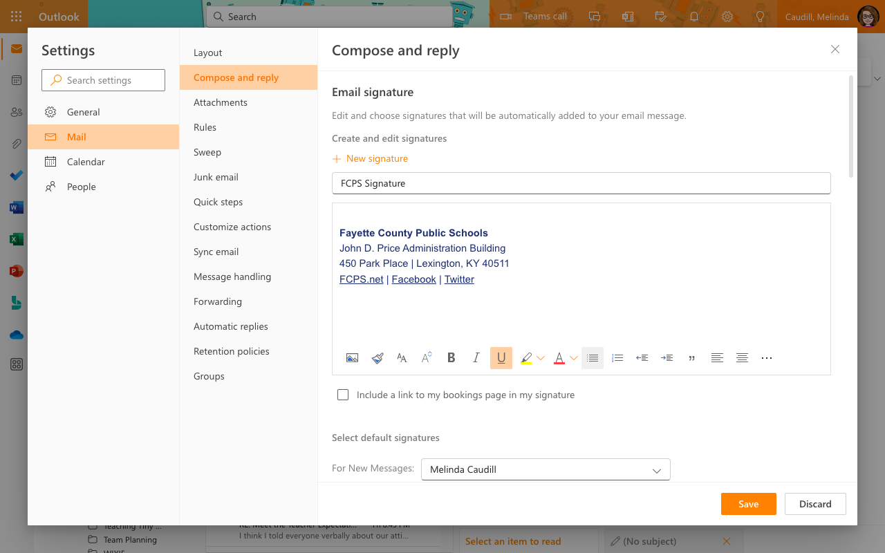 Input your information in the template
