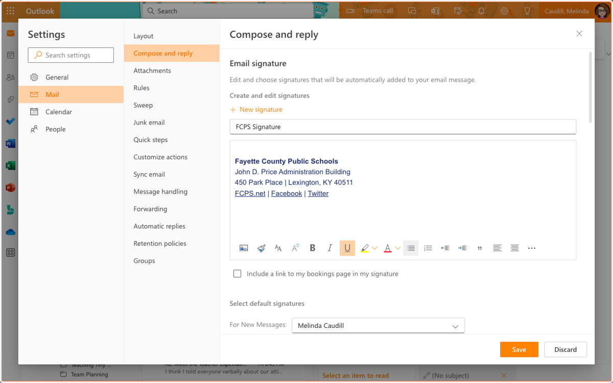 Input your information in the template