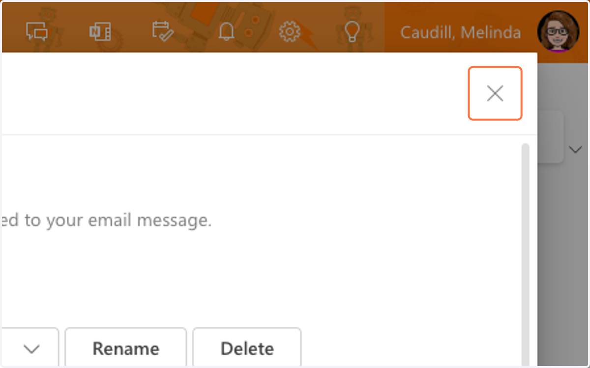 Click on Close settings