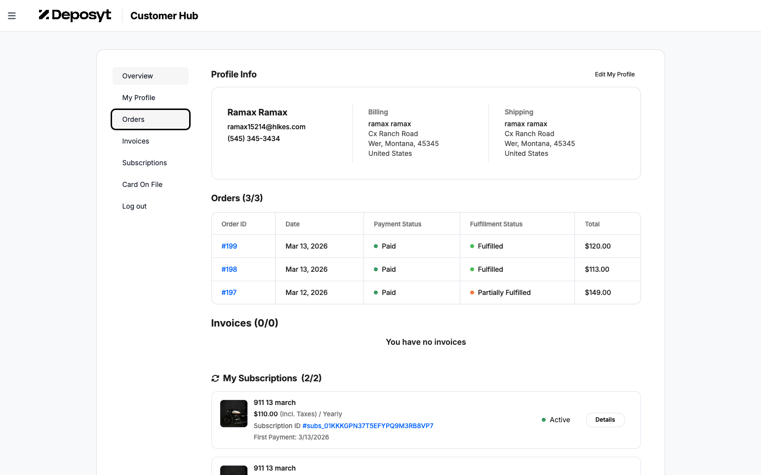 Step 6: Click on the Orders tab.