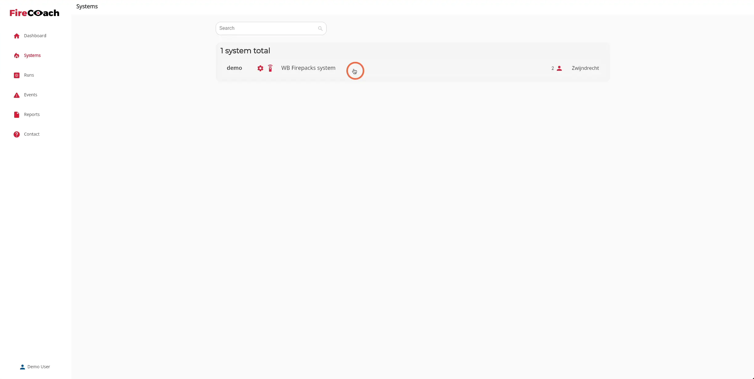 Click on the Firepack that you would like to setup an image and nickname for