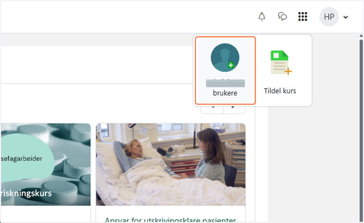 Klikk på vaffelmenyen