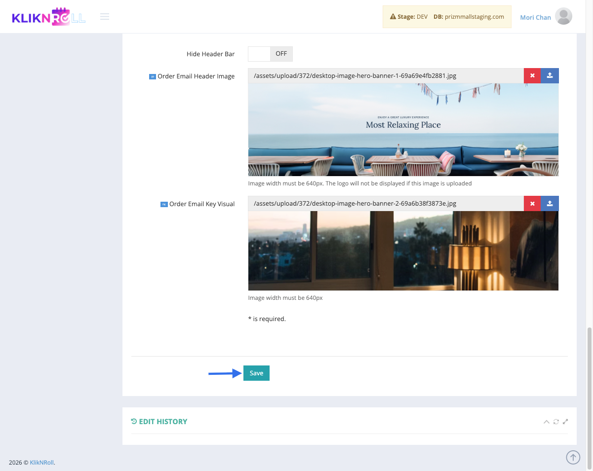Click on the “Save” button to save your theme settings.