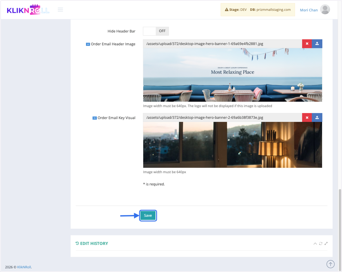 Click on the “Save” button to save your theme settings.
