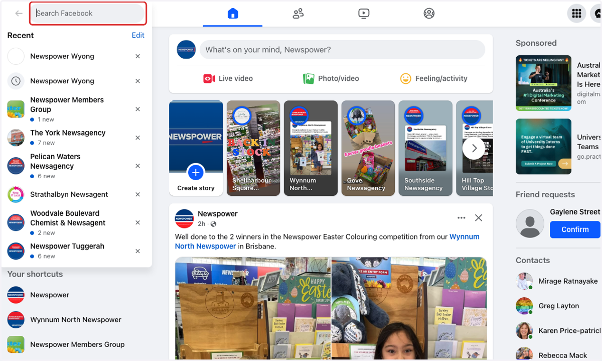 Search for your store.