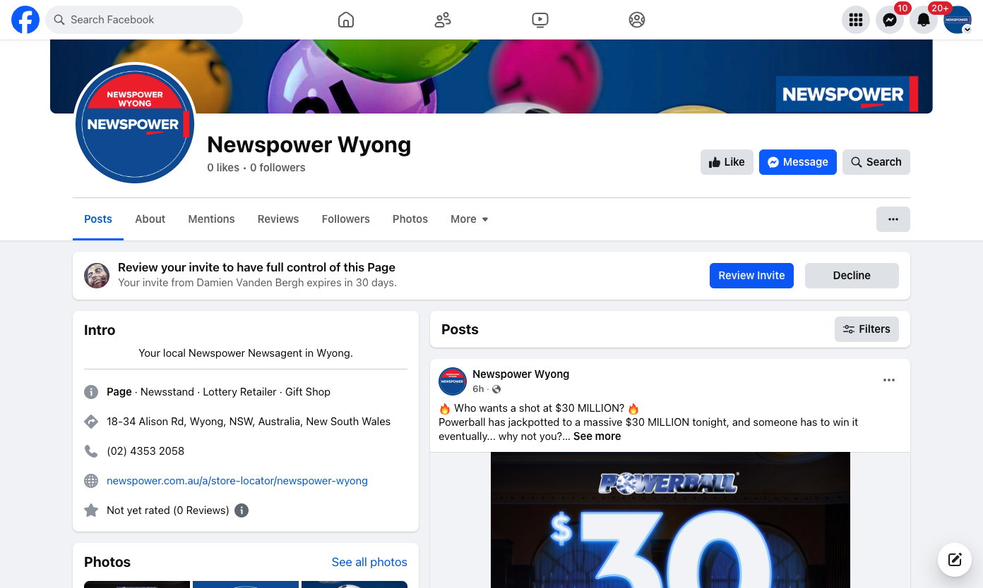 Click on Review Invite
