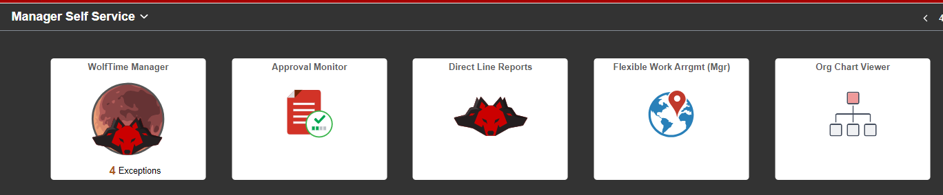 Click on Manager Self Service Homepage…