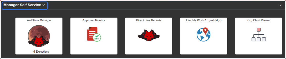 Click on Manager Self Service Homepage…