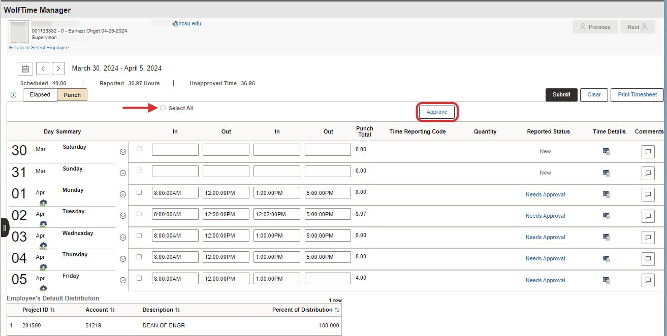 Timesheet Review and Approval