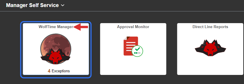Click on WolfTime Manager
