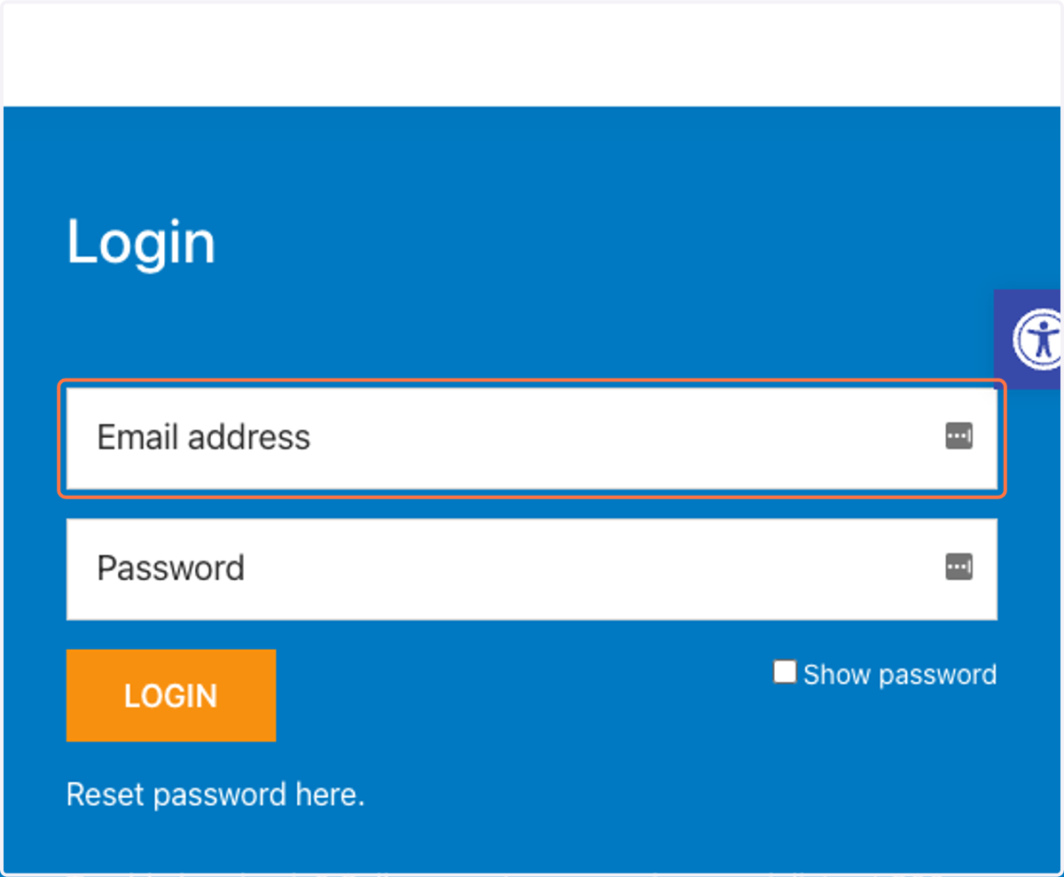 Enter your email and password and click Log in