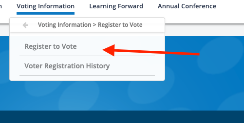 It will give you two options, to Register to Vote or to view your Voter Registration History.