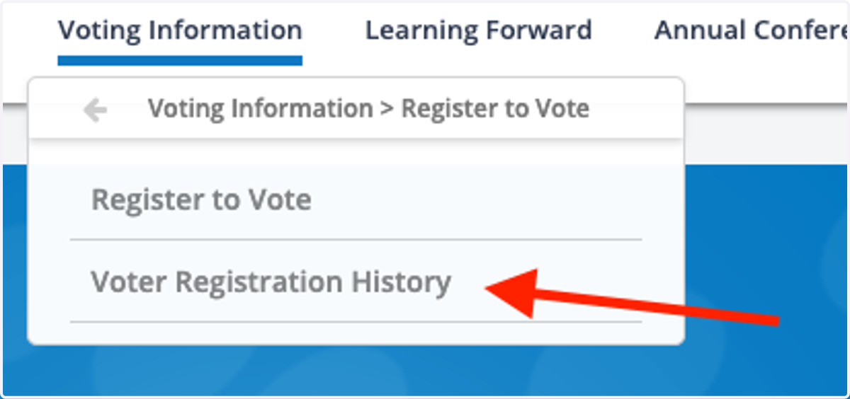 Click on Voter Registration History
