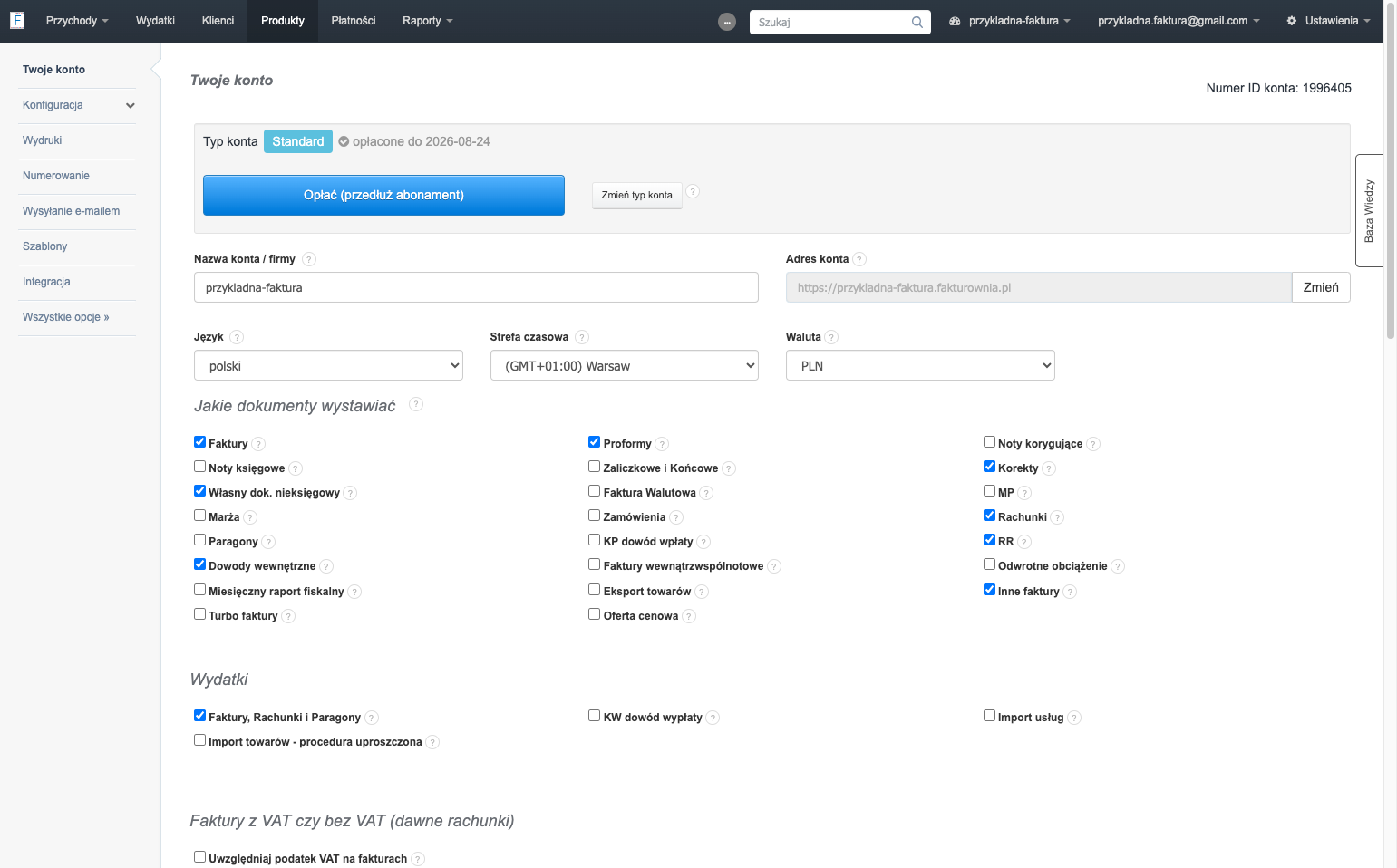 Jeżeli chcesz stworzyć produkt w systemie, który będzie przeznaczony do sprzedaży online, przejdź do zakładki Produkty.