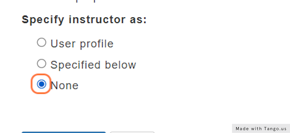 You can also choose to not include any Instructor Info.