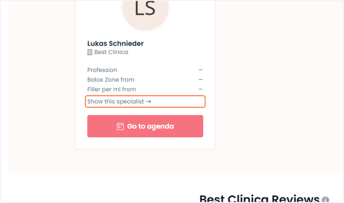 Click on ‘Show this Specialist’. Klik op ‘Toon deze specialist’.