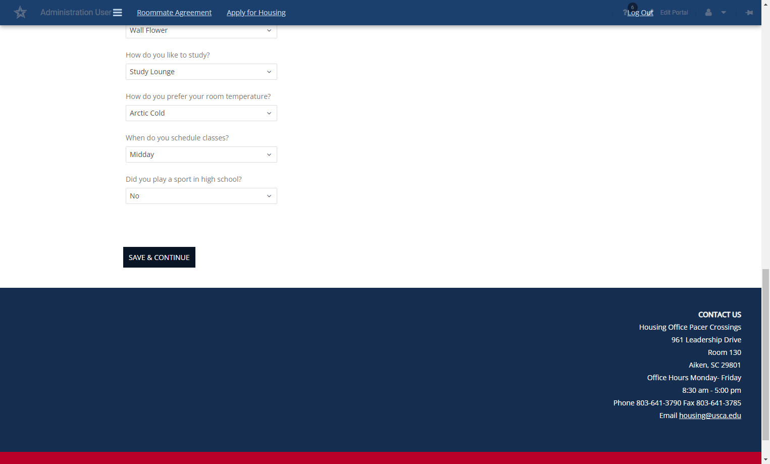 Click on Save & Continue