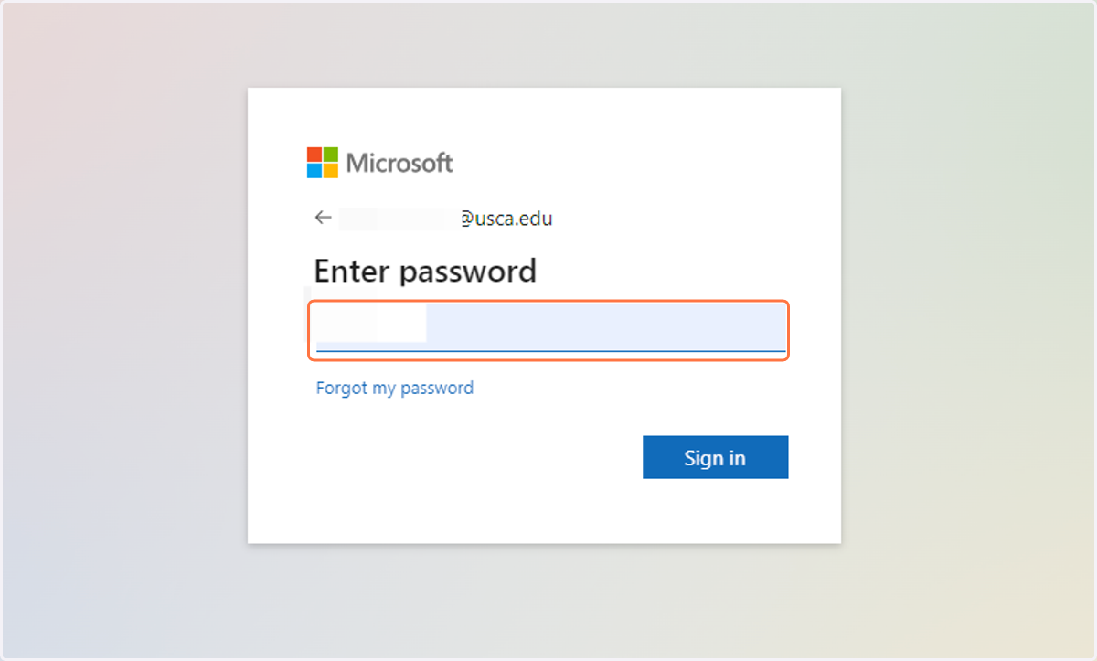 Type password
