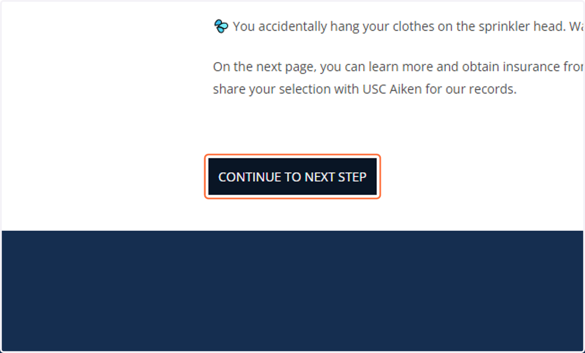 Click on Continue to Next Step