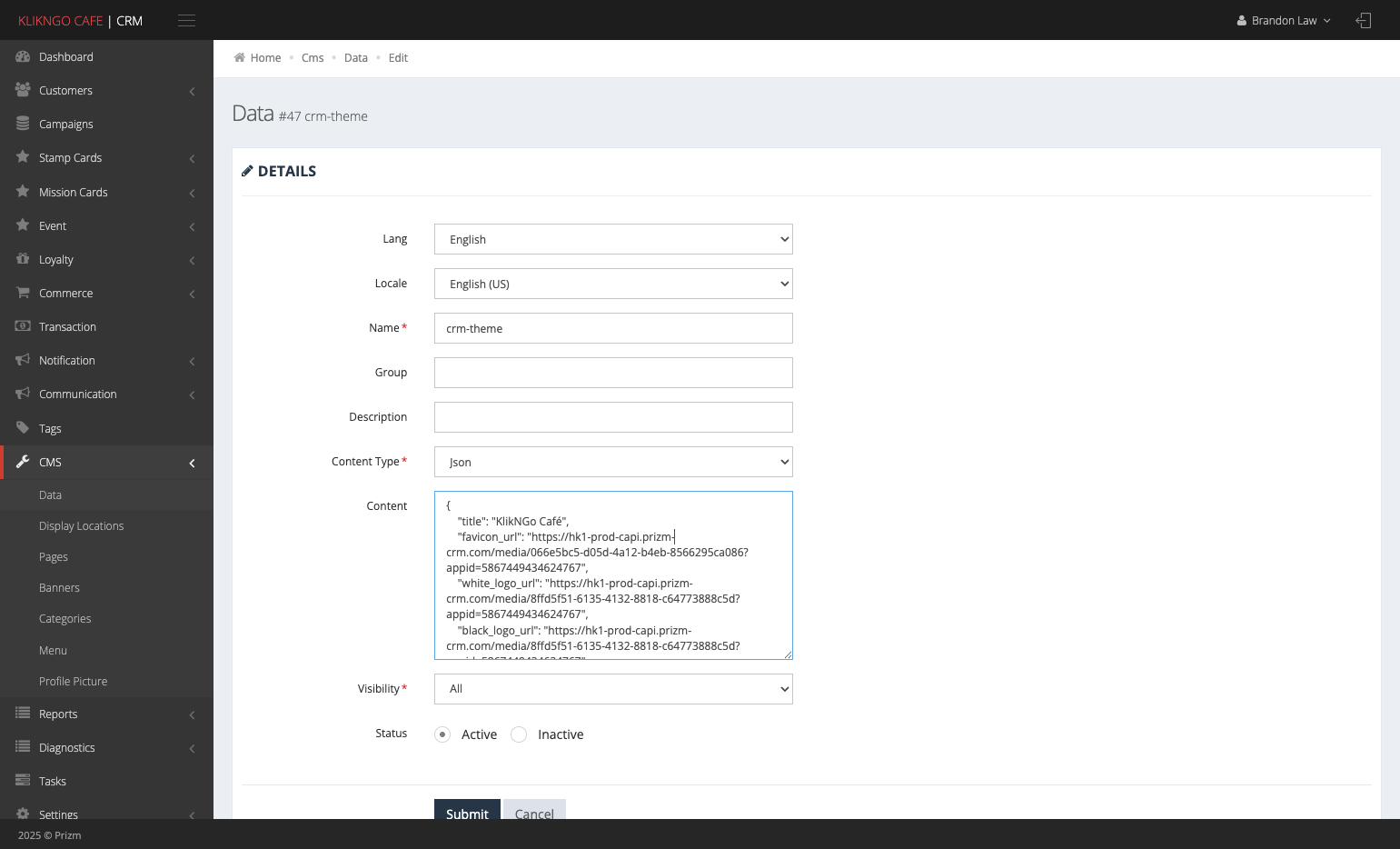 Amend the code that represent each part of the membersite.