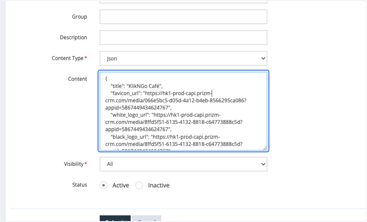 Amend the code that represent each part of the membersite.
